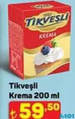 TİKVEŞLİ KREMA 200 ML fiyat ve kampanya bilgisi